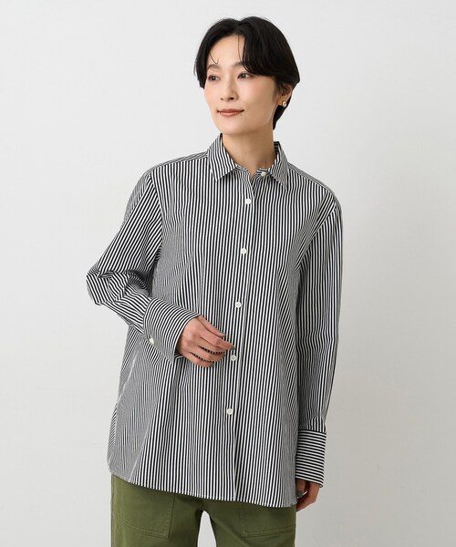 UNTITLED（アンタイトル）の「【コットン100／洗える】コットンブロードAラインシャツ（シャツ/ブラウス・レディース・オフホワイト/ブラック系2/ベージュ系その他5・04/02/00/44/48）」の10枚目の写真