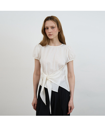 Wrap Drape Blouse [Ivory]