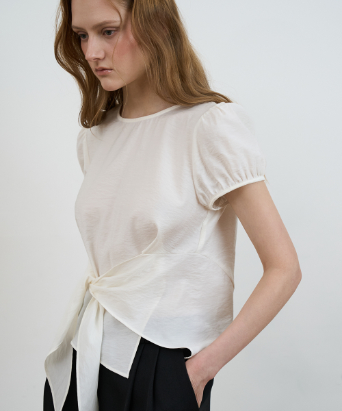 DEHEVE（デヘヴェ）の「Wrap Drape Blouse [Ivory]（シャツ/ブラウス・レディース・アイボリー・SMALL/MEDIUM）」の3枚目の写真