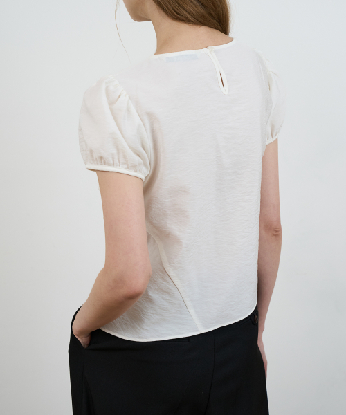 DEHEVE（デヘヴェ）の「Wrap Drape Blouse [Ivory]（シャツ/ブラウス・レディース・アイボリー・SMALL/MEDIUM）」の4枚目の写真