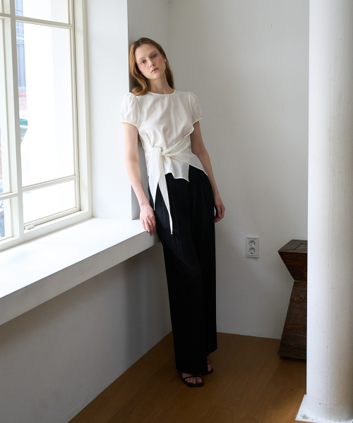 DEHEVE（デヘヴェ）の「Wrap Drape Blouse [Ivory]（シャツ/ブラウス・レディース・アイボリー・SMALL/MEDIUM）」の10枚目の写真