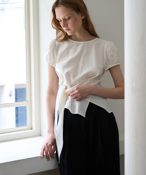 DEHEVE（デヘヴェ）の「Wrap Drape Blouse [Ivory]（シャツ/ブラウス・レディース・アイボリー・SMALL/MEDIUM）」の12枚目の写真