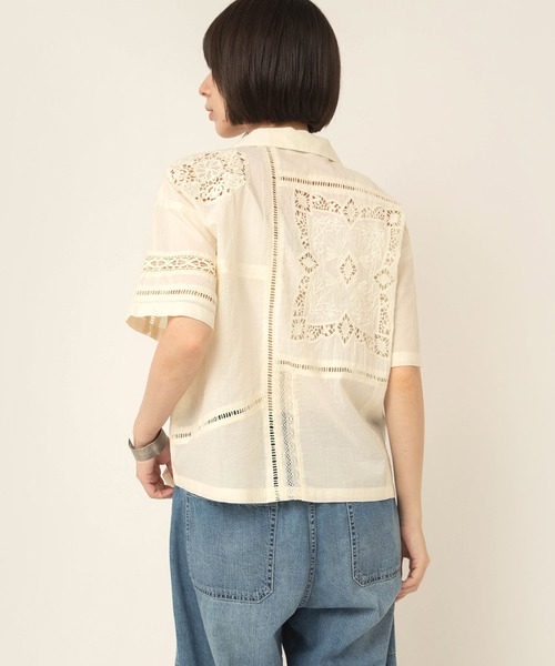 RNA-N(アールエヌエーエヌ)の「B2976 レースパッチワークシャツ(シャツ/ブラウス・レディース・ブラック/キナリ・FREE)」の20枚目の写真