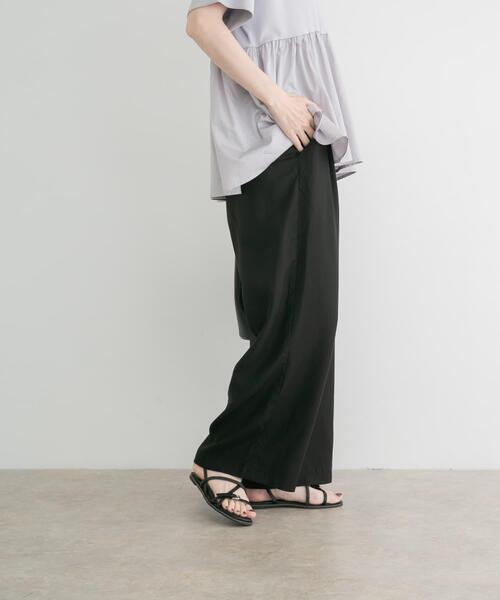 ITEMS URBANRESEARCH(アイテムズ アーバンリサーチ)の「REFINED LINEN イージーパンツ(その他パンツ・レディース・ブラウン/ドット/ブラック/パープル系その他・FREE)」の2枚目の写真