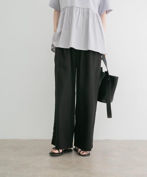 ITEMS URBANRESEARCH(アイテムズ アーバンリサーチ)の「REFINED LINEN イージーパンツ(その他パンツ・レディース・ブラウン/ドット/ブラック/パープル系その他・FREE)」の5枚目の写真