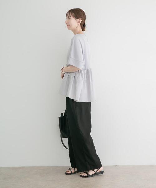 ITEMS URBANRESEARCH(アイテムズ アーバンリサーチ)の「REFINED LINEN イージーパンツ(その他パンツ・レディース・ブラウン/ドット/ブラック/パープル系その他・FREE)」の8枚目の写真