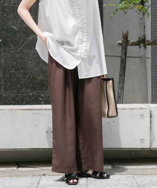 ITEMS URBANRESEARCH(アイテムズ アーバンリサーチ)の「REFINED LINEN イージーパンツ(その他パンツ・レディース・ブラウン/ドット/ブラック/パープル系その他・FREE)」の11枚目の写真