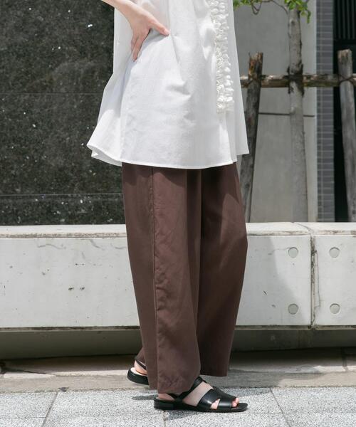 ITEMS URBANRESEARCH(アイテムズ アーバンリサーチ)の「REFINED LINEN イージーパンツ(その他パンツ・レディース・ブラウン/ドット/ブラック/パープル系その他・FREE)」の12枚目の写真