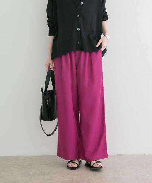 ITEMS URBANRESEARCH(アイテムズ アーバンリサーチ)の「REFINED LINEN イージーパンツ(その他パンツ・レディース・ブラウン/ドット/ブラック/パープル系その他・FREE)」の17枚目の写真