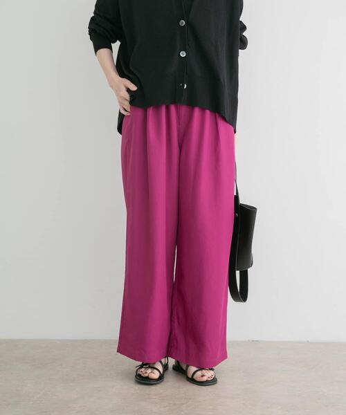 ITEMS URBANRESEARCH(アイテムズ アーバンリサーチ)の「REFINED LINEN イージーパンツ(その他パンツ・レディース・ブラウン/ドット/ブラック/パープル系その他・FREE)」の18枚目の写真