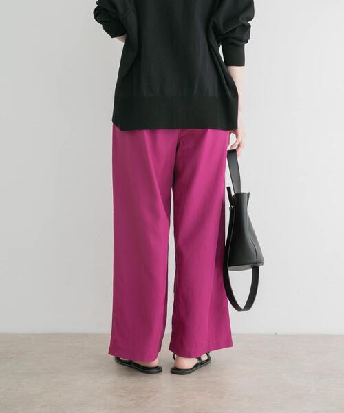 ITEMS URBANRESEARCH(アイテムズ アーバンリサーチ)の「REFINED LINEN イージーパンツ(その他パンツ・レディース・ブラウン/ドット/ブラック/パープル系その他・FREE)」の19枚目の写真