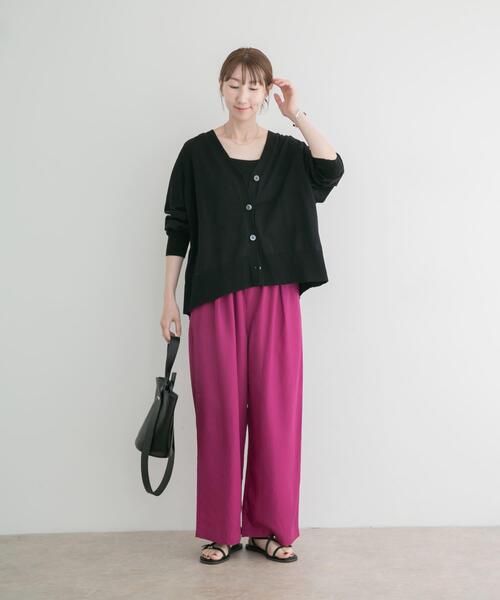 ITEMS URBANRESEARCH(アイテムズ アーバンリサーチ)の「REFINED LINEN イージーパンツ(その他パンツ・レディース・ブラウン/ドット/ブラック/パープル系その他・FREE)」の20枚目の写真