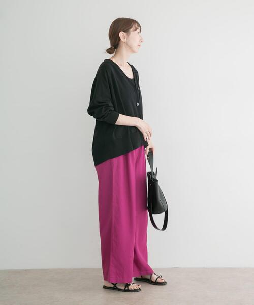 ITEMS URBANRESEARCH(アイテムズ アーバンリサーチ)の「REFINED LINEN イージーパンツ(その他パンツ・レディース・ブラウン/ドット/ブラック/パープル系その他・FREE)」の21枚目の写真