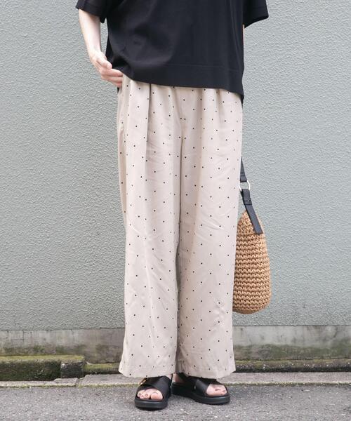 ITEMS URBANRESEARCH(アイテムズ アーバンリサーチ)の「REFINED LINEN イージーパンツ(その他パンツ・レディース・ブラウン/ドット/ブラック/パープル系その他・FREE)」の12枚目の写真
