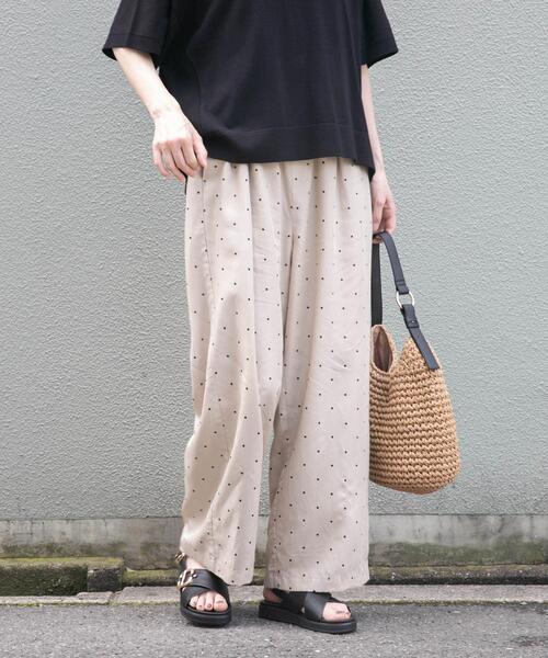 ITEMS URBANRESEARCH(アイテムズ アーバンリサーチ)の「REFINED LINEN イージーパンツ(その他パンツ・レディース・ブラウン/ドット/ブラック/パープル系その他・FREE)」の13枚目の写真
