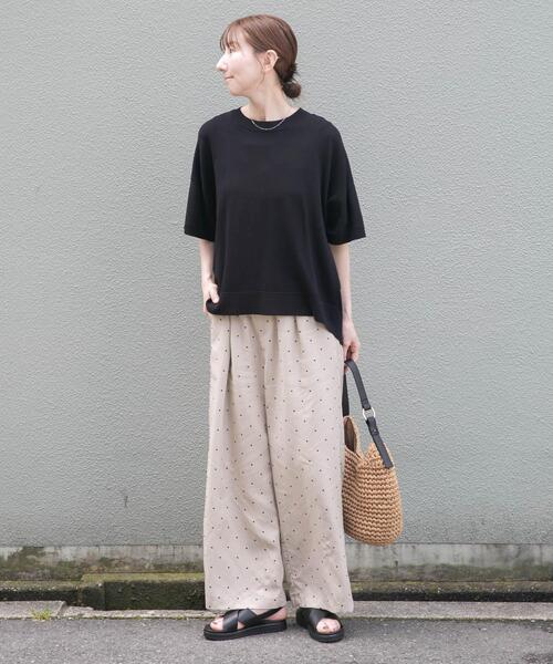 ITEMS URBANRESEARCH(アイテムズ アーバンリサーチ)の「REFINED LINEN イージーパンツ(その他パンツ・レディース・ブラウン/ドット/ブラック/パープル系その他・FREE)」の6枚目の写真