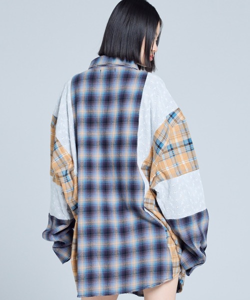 Little sunny bite(リトルサニーバイト)の「littlesunnybite/リトルサニーバイト/check ribbon shirts(シャツ/ブラウス・レディース・グリーン/ピンク/ネイビー・M/S)」の9枚目の写真