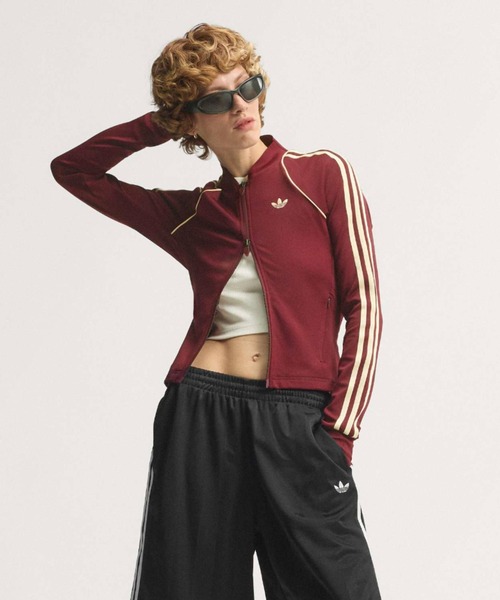 adidas(アディダス)の「adidas OG SPORT SUPERSTAR MIDLAYER SHIRT / アディダス オリジナルス スポーツ SST ミッドレイヤー シャツ(その他トップス・レディース・マルーン・S/M/L)」の12枚目の写真