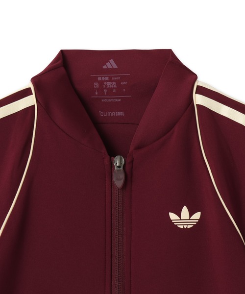 adidas(アディダス)の「adidas OG SPORT SUPERSTAR MIDLAYER SHIRT / アディダス オリジナルス スポーツ SST ミッドレイヤー シャツ(その他トップス・レディース・マルーン・S/M/L)」の2枚目の写真