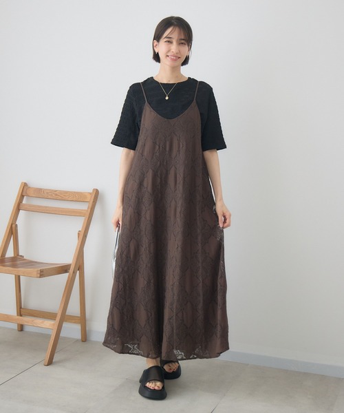 KATHARINE ROSS(キャサリンロス)の「ダイヤレースキャミワンピース(ワンピース・レディース・ブラック/ブラウン・FREE)」の16枚目の写真