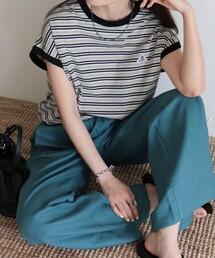 【GEVACO/ゲバコ】クルーネックフレンチスリーブTシャツ