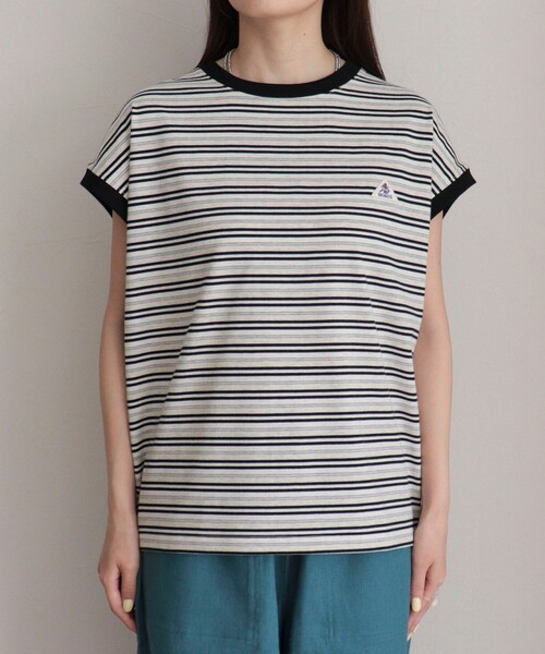 fredy emue（フレディエミュ）の「【GEVACO/ゲバコ】クルーネックフレンチスリーブTシャツ（Tシャツ/カットソー・レディース・グレー系その他/ブラック系その他/ホワイト系その他・38）」の14枚目の写真