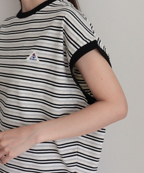fredy emue（フレディエミュ）の「【GEVACO/ゲバコ】クルーネックフレンチスリーブTシャツ（Tシャツ/カットソー・レディース・グレー系その他/ブラック系その他/ホワイト系その他・38）」の19枚目の写真