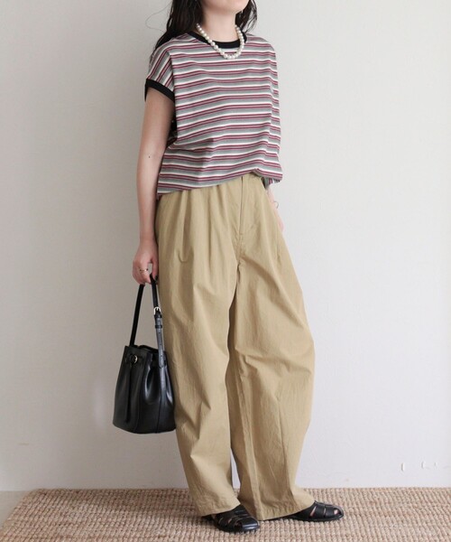 fredy emue（フレディエミュ）の「【GEVACO/ゲバコ】クルーネックフレンチスリーブTシャツ（Tシャツ/カットソー・レディース・グレー系その他/ブラック系その他/ホワイト系その他・38）」の22枚目の写真