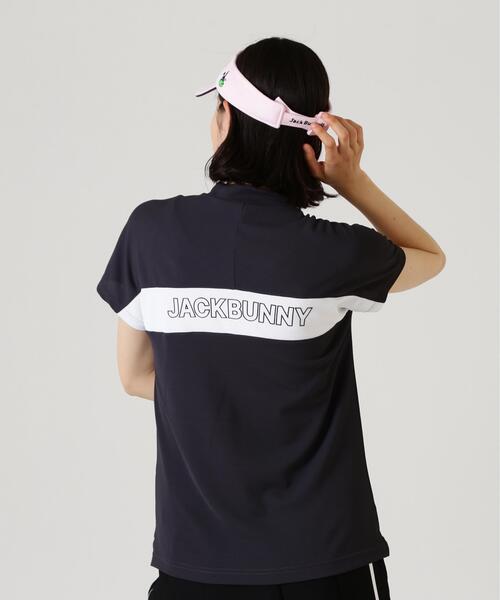 Jack Bunny!!(ジャックバニー)の「【Jack Bunny!!】PEメッシュ半袖モックネックカットソー(Tシャツ/カットソー・レディース・ベージュ/グレー/ホワイト・SMALL/MEDIUM/LARGE)」の6枚目の写真