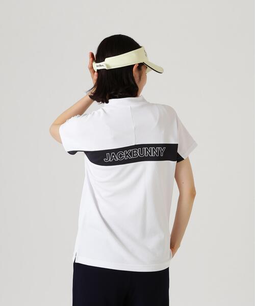 Jack Bunny!!(ジャックバニー)の「【Jack Bunny!!】PEメッシュ半袖モックネックカットソー(Tシャツ/カットソー・レディース・ベージュ/グレー/ホワイト・SMALL/MEDIUM/LARGE)」の11枚目の写真