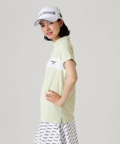 Jack Bunny!!(ジャックバニー)の「【Jack Bunny!!】PEメッシュ半袖モックネックカットソー(Tシャツ/カットソー・レディース・ベージュ/グレー/ホワイト・SMALL/MEDIUM/LARGE)」の16枚目の写真