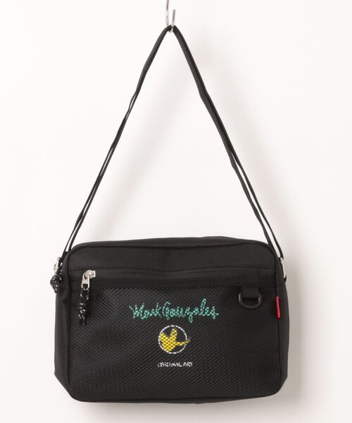 Mark Gonzales（マーク・ゴンザレス）の「【Mark Gonzales】 横型 メッシュポケット ショルダー バック（ショルダーバッグ・メンズ・グレー/ブラック/ブラック系その他/オフホワイト・FREE）」の3枚目の写真