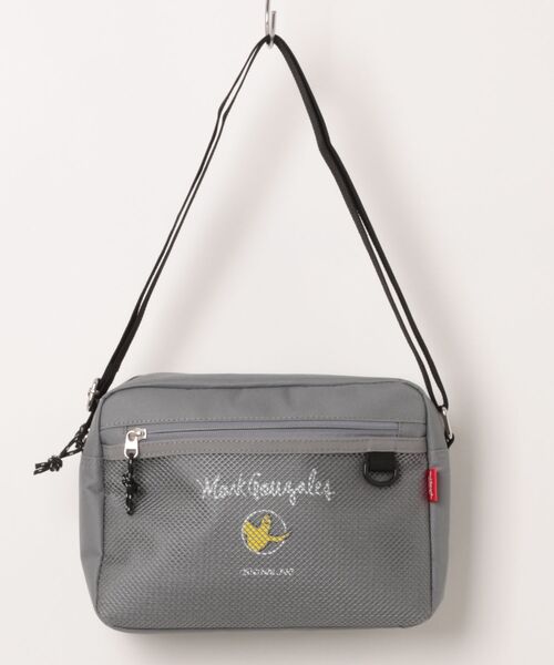 Mark Gonzales（マーク・ゴンザレス）の「【Mark Gonzales】 横型 メッシュポケット ショルダー バック（ショルダーバッグ・メンズ・グレー/ブラック/ブラック系その他/オフホワイト・FREE）」の4枚目の写真