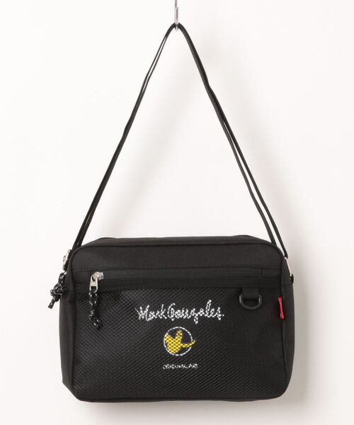 Mark Gonzales（マーク・ゴンザレス）の「【Mark Gonzales】 横型 メッシュポケット ショルダー バック（ショルダーバッグ・メンズ・グレー/ブラック/ブラック系その他/オフホワイト・FREE）」の2枚目の写真