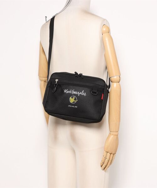 Mark Gonzales（マーク・ゴンザレス）の「【Mark Gonzales】 横型 メッシュポケット ショルダー バック（ショルダーバッグ・メンズ・グレー/ブラック/ブラック系その他/オフホワイト・FREE）」の8枚目の写真