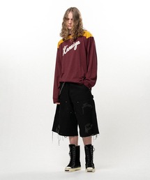 KAMIYA（カミヤ）の「Satin Patch Football L/S T-shirt（Tシャツ/カットソー）」