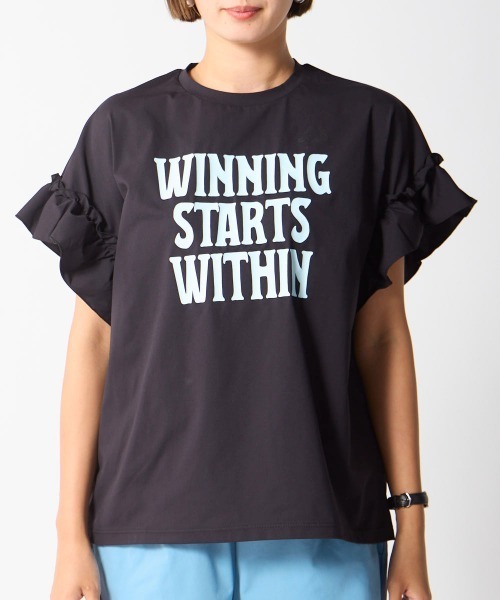 Kappa(カッパ)の「水陸両用フリル半袖Tシャツ(Tシャツ/カットソー・レディース・ブルー/ブラック/オフホワイト・LARGE/X-LARGE/MEDIUM)」の5枚目の写真