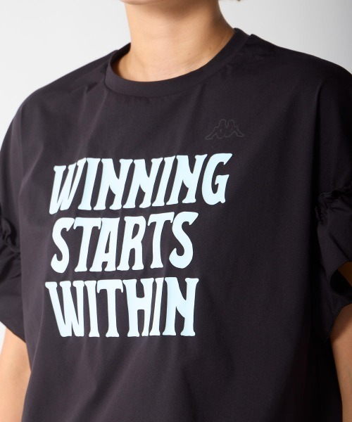 Kappa(カッパ)の「水陸両用フリル半袖Tシャツ(Tシャツ/カットソー・レディース・ブルー/ブラック/オフホワイト・LARGE/X-LARGE/MEDIUM)」の8枚目の写真