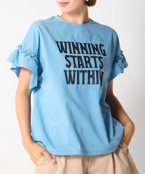 Kappa(カッパ)の「水陸両用フリル半袖Tシャツ(Tシャツ/カットソー・レディース・ブルー/ブラック/オフホワイト・LARGE/X-LARGE/MEDIUM)」の14枚目の写真