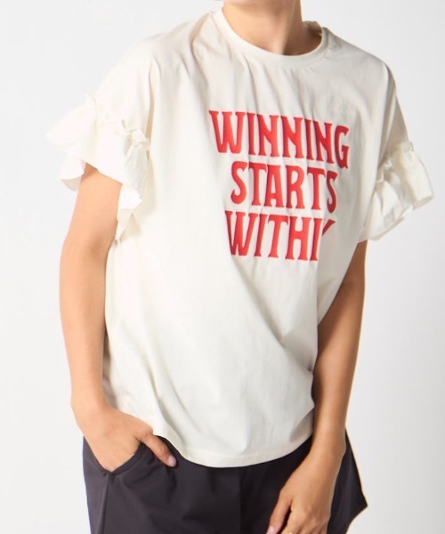 Kappa(カッパ)の「水陸両用フリル半袖Tシャツ(Tシャツ/カットソー・レディース・ブルー/ブラック/オフホワイト・LARGE/X-LARGE/MEDIUM)」の9枚目の写真