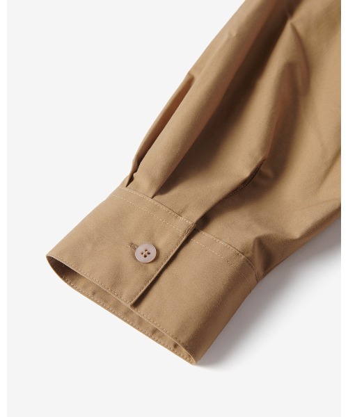 DoCLASSE（ ドゥクラッセ）の「コットン混ブロード・スキッパーシャツワンピ（ワンピース・レディース・ベージュ/ダークネイビー・11）」の4枚目の写真