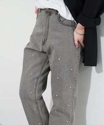 セール】【新色＆再入荷】クロスデニムワイドパンツ（デニムパンツ