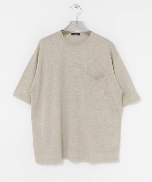 YLEVE(イレーヴ)の「『別注』YLEVE×URBAN RESEARCH LINEN POCKET T-SHIRTS(Tシャツ/カットソー・メンズ・チャコールグレー/オレンジ/アイボリー・5/4)」の10枚目の写真
