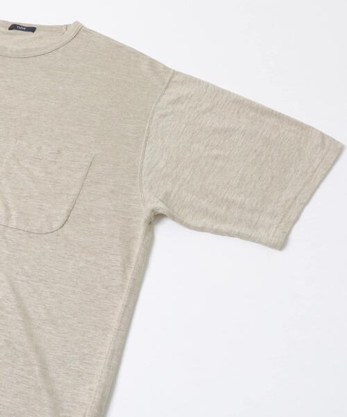YLEVE(イレーヴ)の「『別注』YLEVE×URBAN RESEARCH LINEN POCKET T-SHIRTS(Tシャツ/カットソー・メンズ・チャコールグレー/オレンジ/アイボリー・5/4)」の11枚目の写真