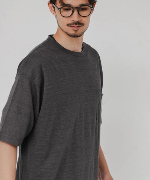 YLEVE(イレーヴ)の「『別注』YLEVE×URBAN RESEARCH LINEN POCKET T-SHIRTS(Tシャツ/カットソー・メンズ・チャコールグレー/オレンジ/アイボリー・5/4)」の12枚目の写真