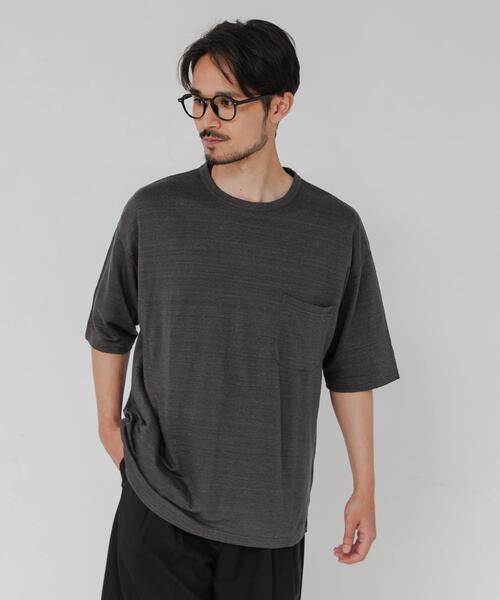 YLEVE(イレーヴ)の「『別注』YLEVE×URBAN RESEARCH LINEN POCKET T-SHIRTS(Tシャツ/カットソー・メンズ・チャコールグレー/オレンジ/アイボリー・5/4)」の13枚目の写真