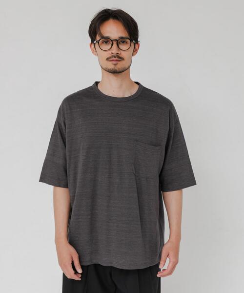 YLEVE(イレーヴ)の「『別注』YLEVE×URBAN RESEARCH LINEN POCKET T-SHIRTS(Tシャツ/カットソー・メンズ・チャコールグレー/オレンジ/アイボリー・5/4)」の14枚目の写真