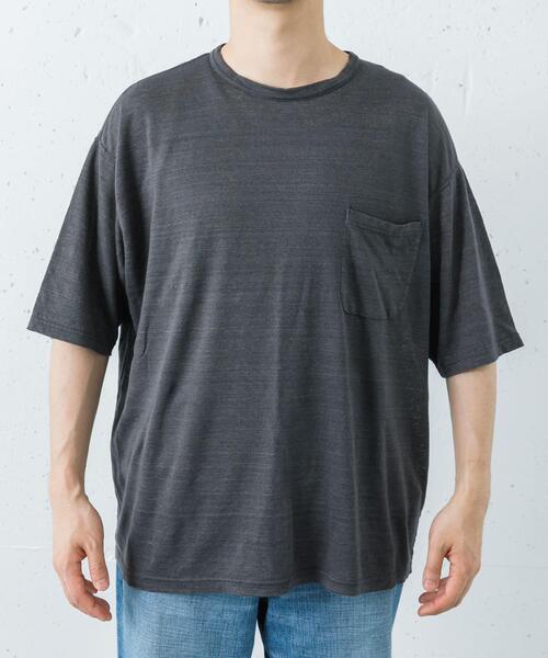 YLEVE(イレーヴ)の「『別注』YLEVE×URBAN RESEARCH LINEN POCKET T-SHIRTS(Tシャツ/カットソー・メンズ・チャコールグレー/オレンジ/アイボリー・5/4)」の17枚目の写真