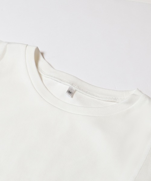 coca(coca)(コカ)の「チュールレイヤードフレンチスリーブTシャツ(Tシャツ/カットソー・レディース・ホワイト/ブラック・S/M/L)」の6枚目の写真