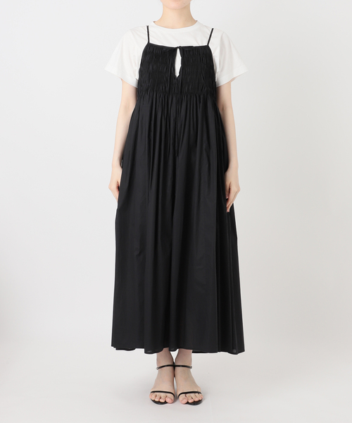 Spick & Span(スピックアンドスパン)の「ギャザーキャミワンピース(ワンピース・レディース・ブルー系その他/ブラック・36/38)」の13枚目の写真